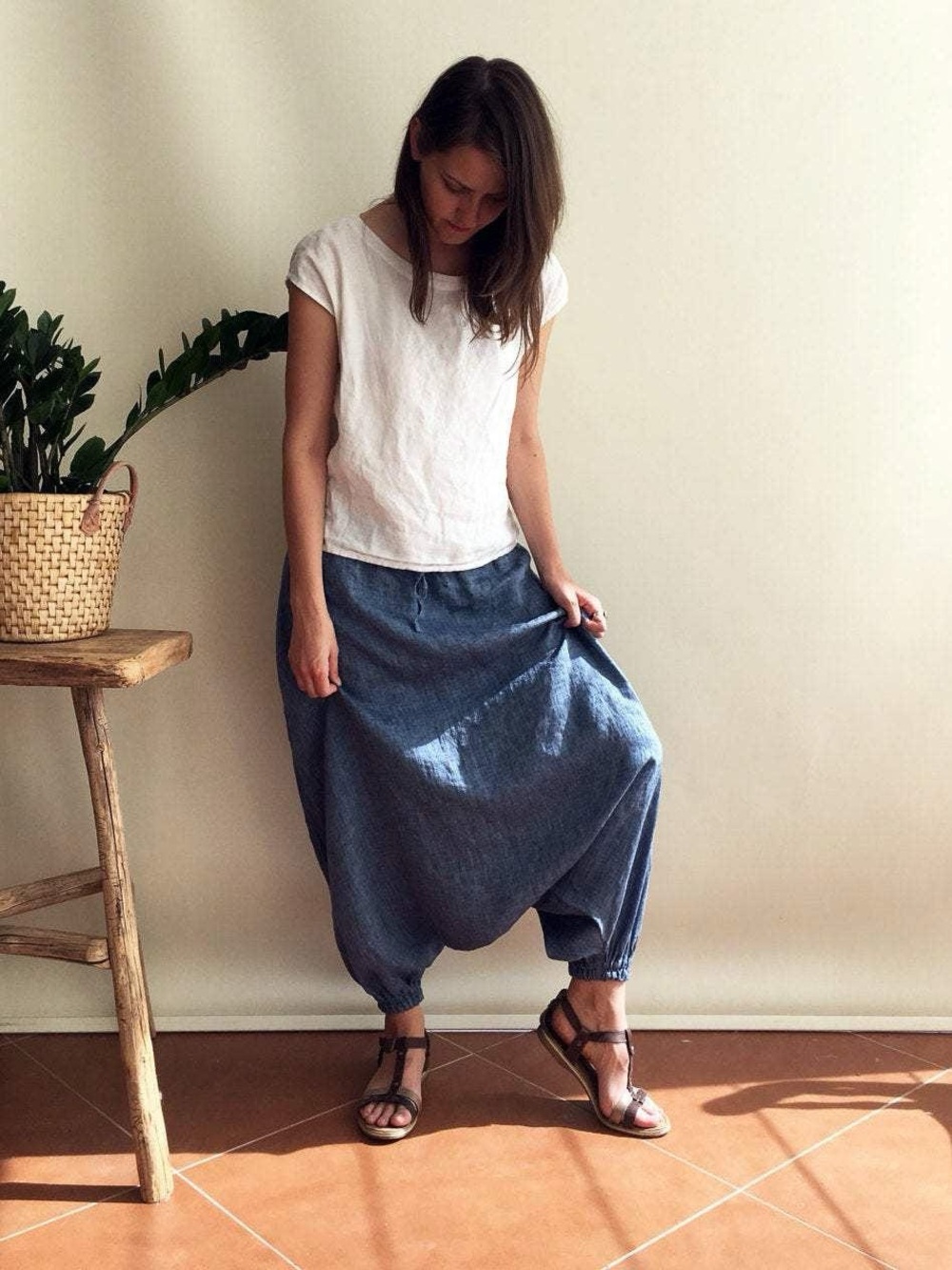 LinenBee Linen Harem Pants